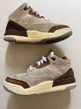 Jordan 3 Retro Palomino GS Size 2Y Brown Cream Youth Sneakers